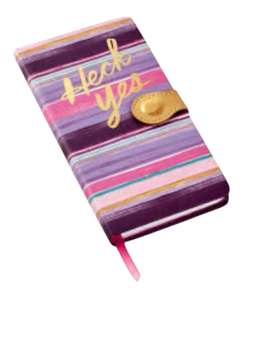 Haute Girls Striped Slim Magnetic Closure Journal Notebook